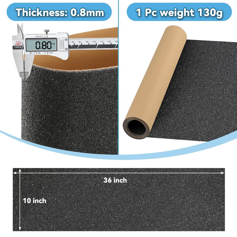 Aolabela Grip Tape, 10x36 No Air Bubbles, Griptape, Scooter & Skateboard Tape, 80 Grit - Image 2